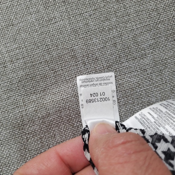 BROOKS BROTHERS Shirt Womens Small Relaxed Houndstooth Blouse Chiffon New - Picture 9 of 16